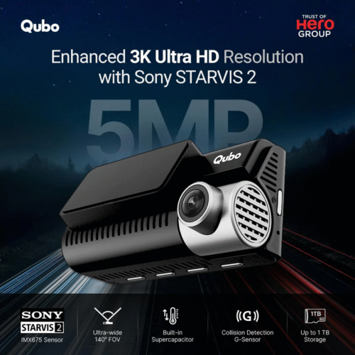 Car Dashcam Qubo Pro 3K + Rear Cam (with Sony STARVIS 2)