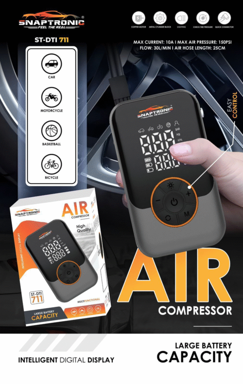 Car Air Compressor Tyre Inflator with Digital Display - Snaptronic ST-DTI 711